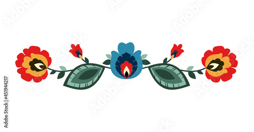Polish folk decorative element vector	