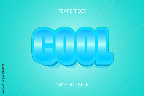 cold color light blue editable text effect