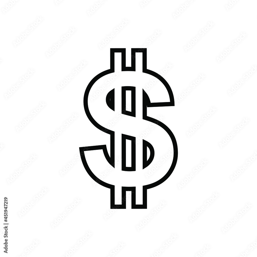Dollar vector icon. Money illustration symbol. Currency sign or logo. Dollar vector icon. Money illustration symbol. Currency sign or logo.