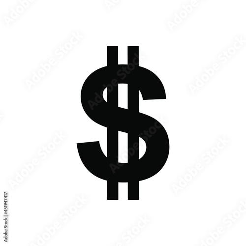 Dollar vector icon. Money illustration symbol. Currency sign or logo.