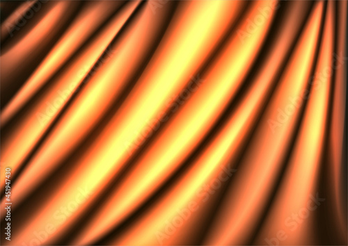 Abstract Yellow golden and black curve or wave vector background.
