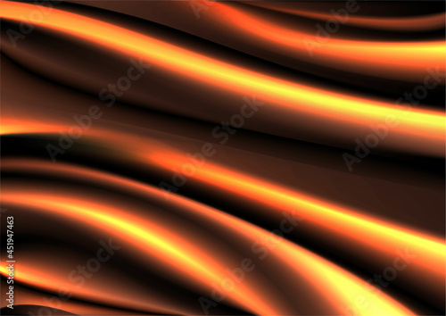 Abstract Yellow golden silk vector background. Yellow golden curtain background.