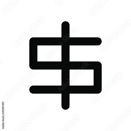 Dollar vector icon. Money illustration symbol. Currency sign or logo.