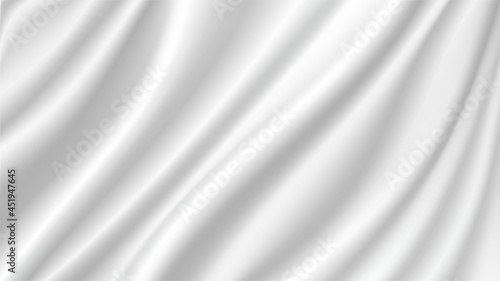 Abstract vector background luxury white cloth or liquid waveAbstract or white fabric texture background. Cloth soft wave. Creases of satin, silk, and cotton.Use for flag.