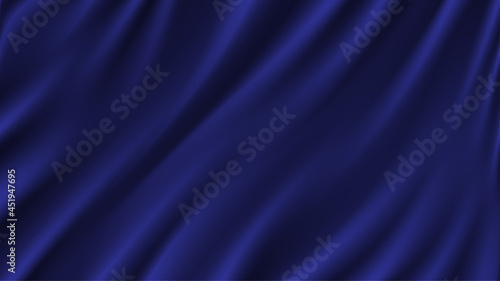 Abstract vector background luxury blue cloth or liquid wave Abstract or blue fabric texture background. Cloth soft wave. Creases of satin, silk, and cotton.blue flag.