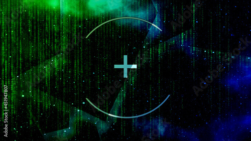 illustration with space backgrounds