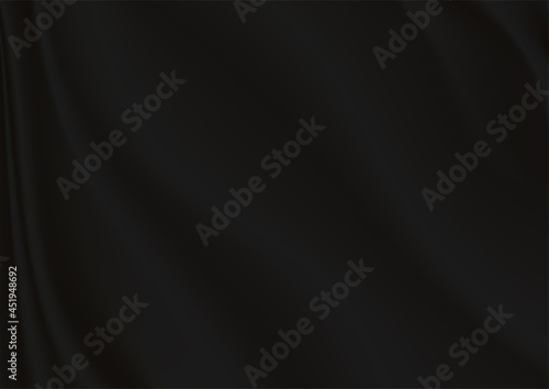 Smooth elegant black silk or satin luxury cloth texture. Luxurious background design. In Sepia toned. Retro style. Black silk vector background.