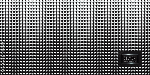 Silver luxury background with beads. Vector illustration.