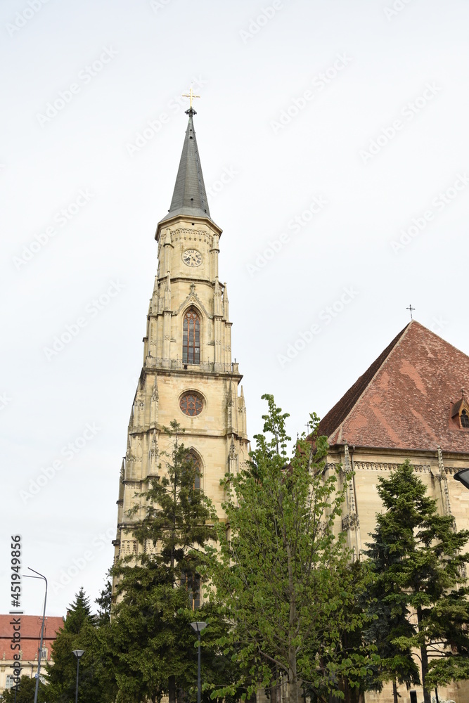 The Church of Saint Michael , in Cluj, Romania, 2017
