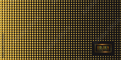 Golden luxury background with beads. Vector illustration.