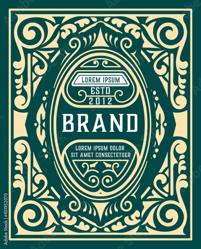 Western card with vintage style