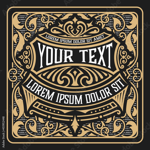 Western card with vintage style