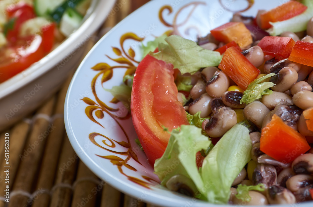 Nigeria black-eyed pea beans salad. Nigeria black-eyed pea beans salad.