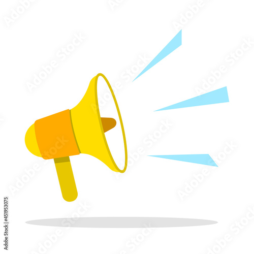 Megaphone on white background. Vector illustration.