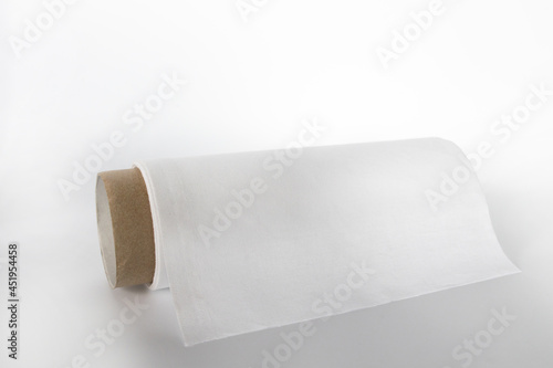 White cotton Fabric Roll Mockup 