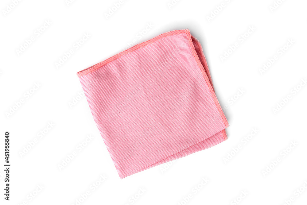 Pink rag for cleaning window isolated on white background. Pink rag for cleaning window isolated on white background.