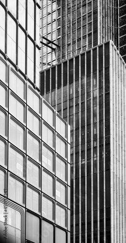 Wallpaper Mural Black and white close up picture of New York modern architecture, USA. Torontodigital.ca