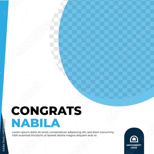 Graduation congratulation feed design social media post template