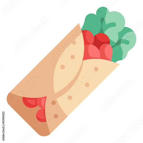 burrito flat icon