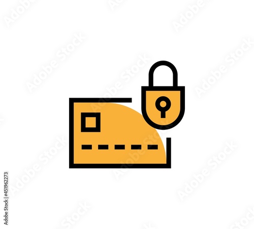 Internet security concept icon. folder lock icon. Isolate folder lock icon. Isolated lad laptop and cyber security icon line style.