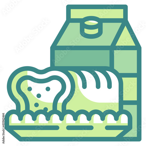 bread blue line icon