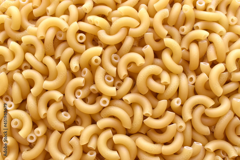 Elbow macaroni texture for background. 