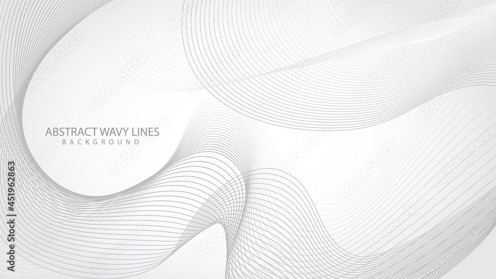 Abstract elegant white background with flowing line waves Abstract elegant white background with flowing line waves