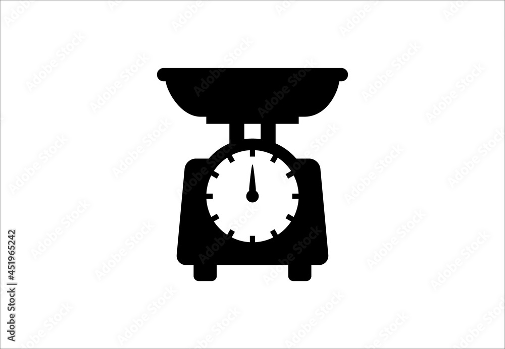 kitchen weight scale icon. simple vector illustration kitchen weight scale icon. simple vector illustration