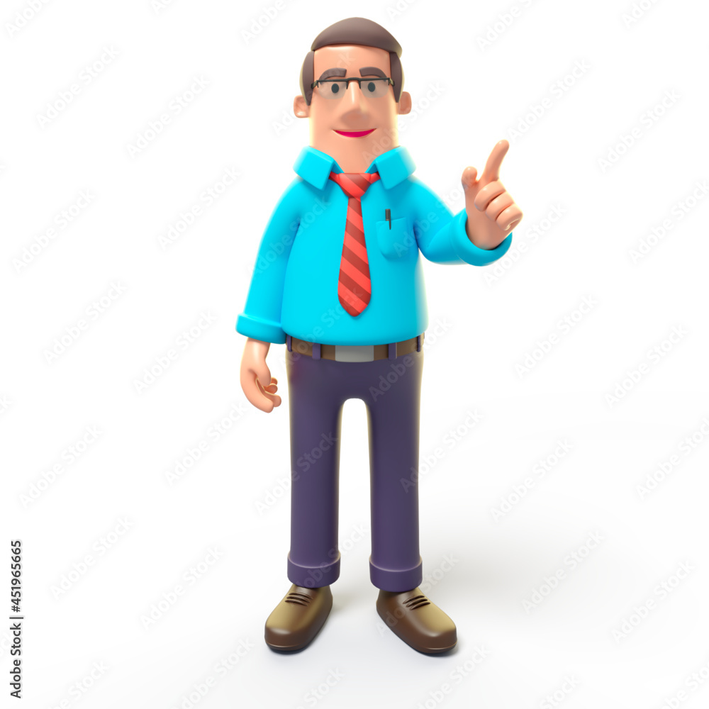 Cartoon Office man standing Cartoon Office man standing