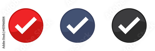 Check mark icons set. Web design. Vector illustration.