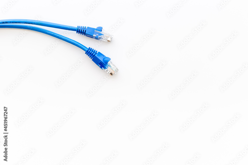 Electric wire and network cables, top view Electric wire and network cables, top view