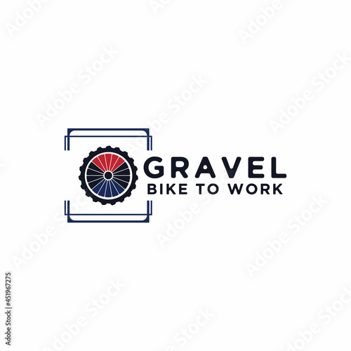 Gravel bike cyclocross bicycle logo design