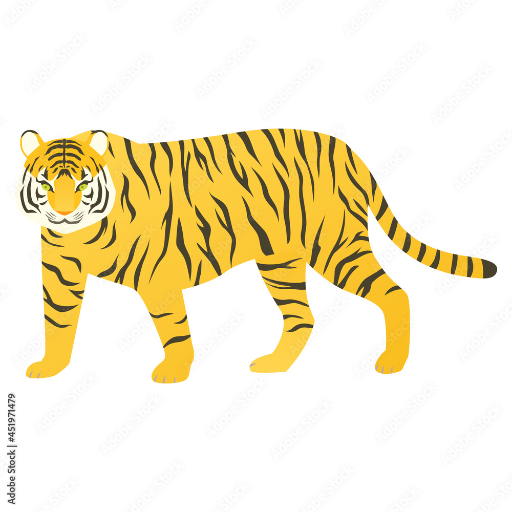 Naklejka premium 虎 寅 イラスト