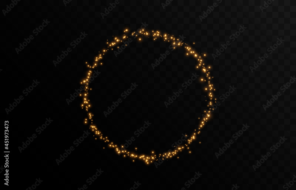 Vector magic glow. Sparkling light, sparkling dust png. Glowing frame, circle. Christmas light. Vector magic glow. Sparkling light, sparkling dust png. Glowing frame, circle. Christmas light.