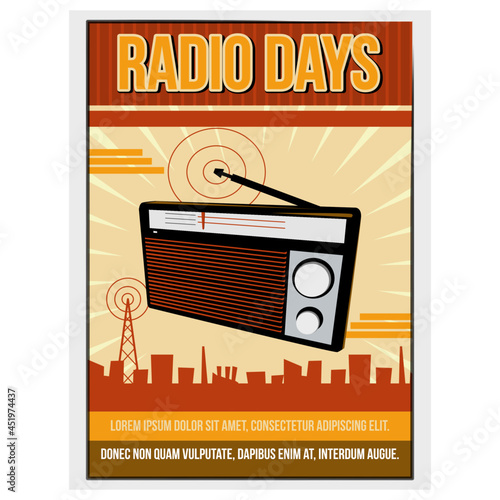 old radio poster suitable for Radio Days