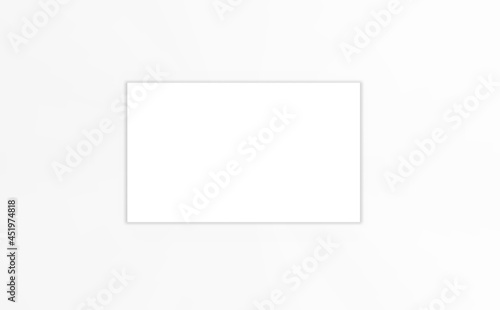 Template for inserting text or a picture. white sheet on a white background with shadows. Mock-up © Maksym Om