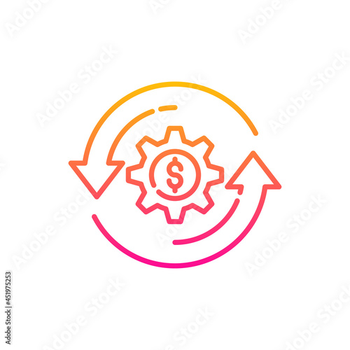money management vector gradient icon style illustration. EPS 10 File