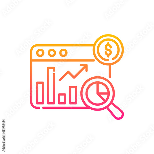 income search vector gradient icon style illustration. EPS 10 File