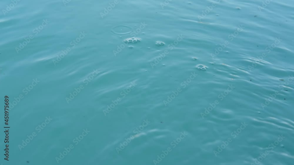 Blue water flow with bubbles. Pool filtration concept, natural sources, water flow. 4K video clip. Blue water flow with bubbles. Pool filtration concept, natural sources, water flow. 4K video clip.