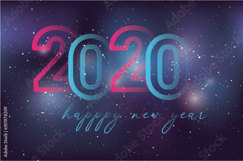 Happy New Year 2021. Glittering golden dust and pearls on black background. New years poster, headers for website. Festive vector 3D illustration.