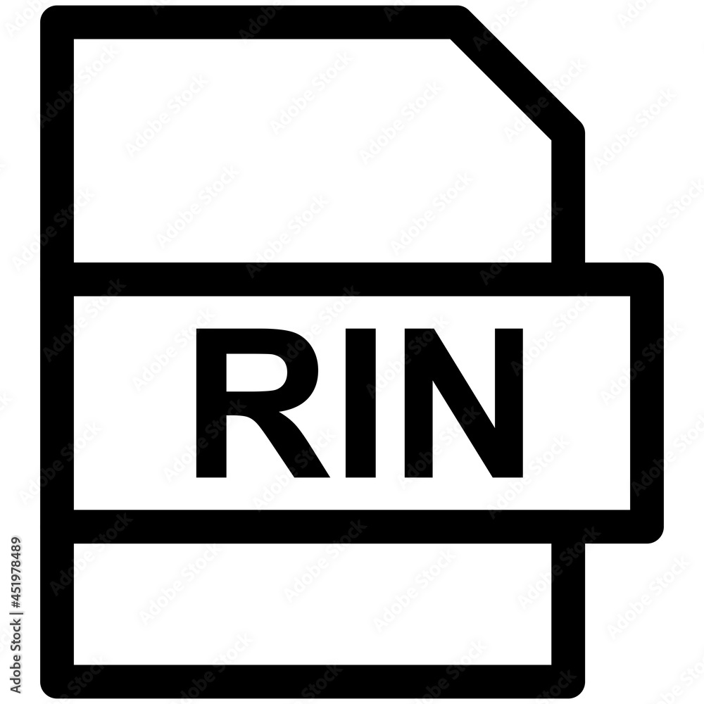 RIN File Format Vector line Icon Design RIN File Format Vector line Icon Design