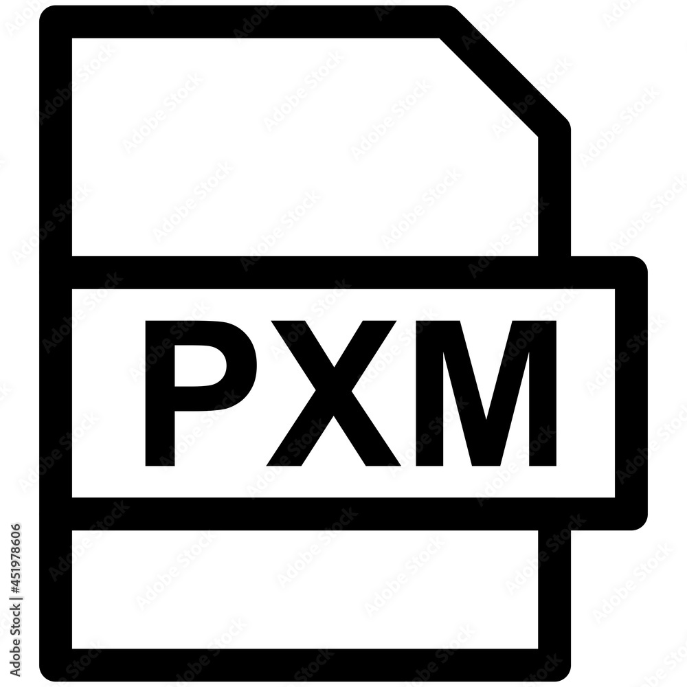 PXM File Format Vector line Icon Design PXM File Format Vector line Icon Design