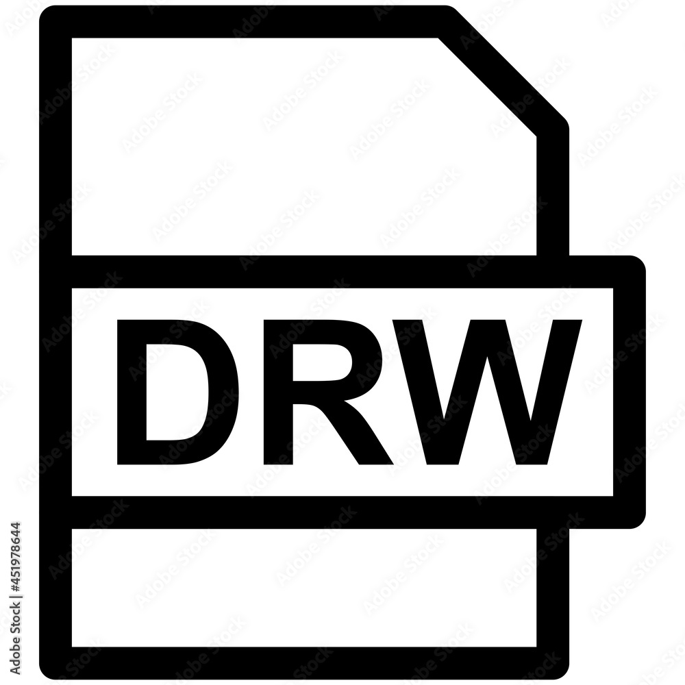 DRW File Format Vector line Icon Design DRW File Format Vector line Icon Design