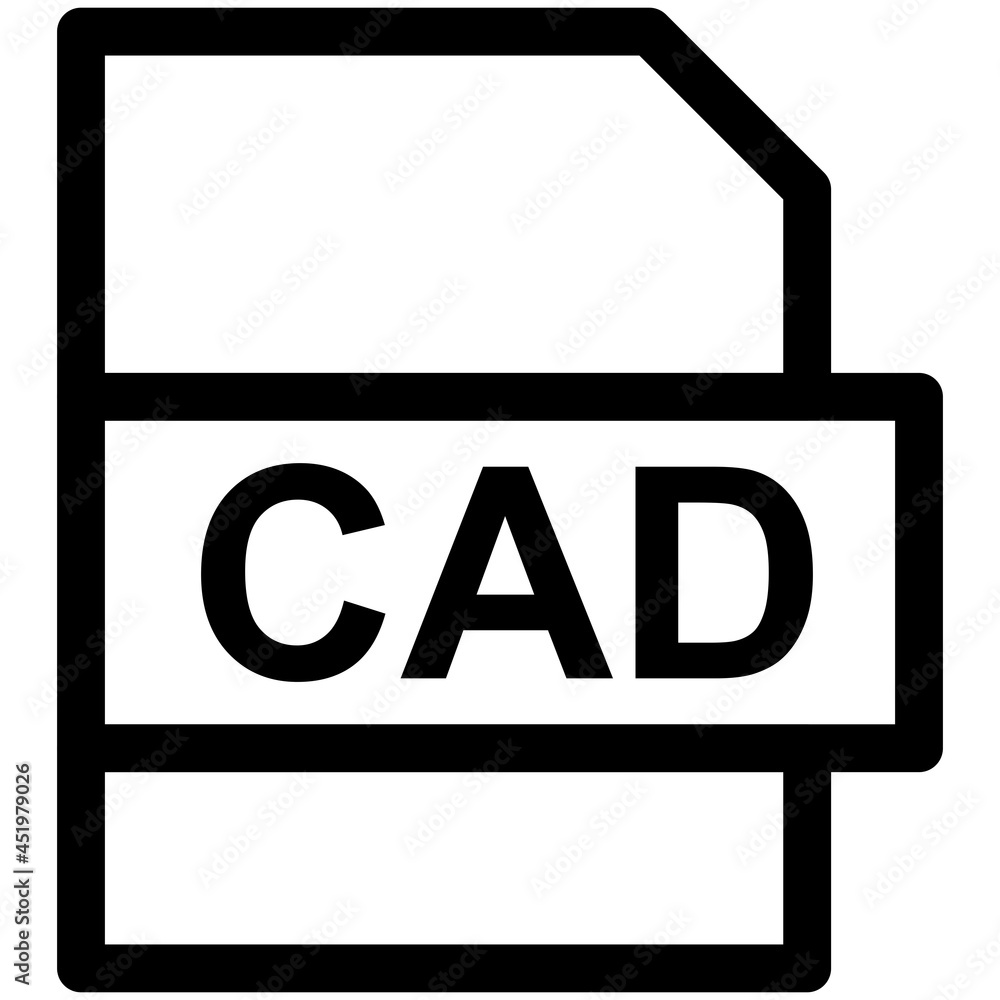 CAD File Format Vector line Icon Design CAD File Format Vector line Icon Design