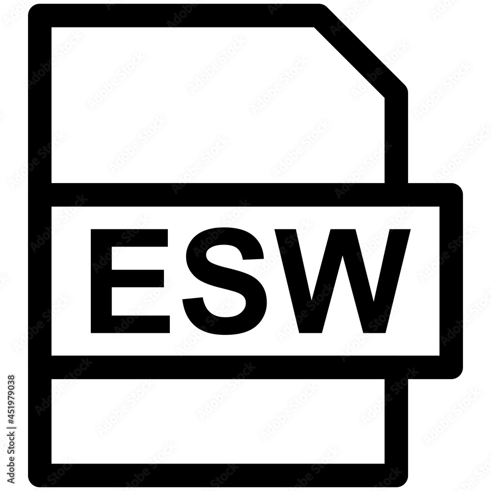 ESW File Format Vector line Icon Design ESW File Format Vector line Icon Design