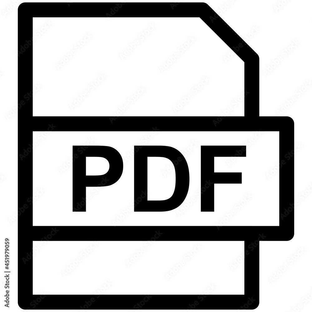 PDF File Format Vector line Icon Design PDF File Format Vector line Icon Design