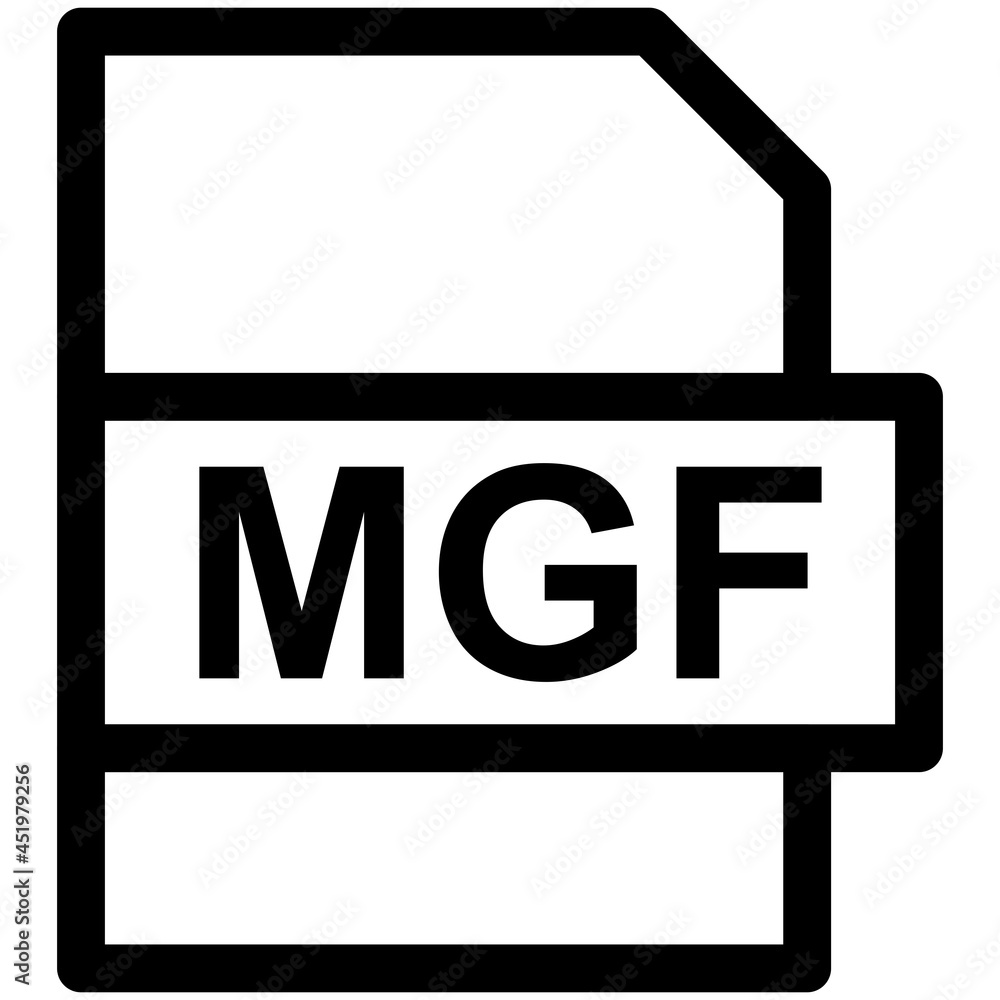 MGF File Format Vector line Icon Design MGF File Format Vector line Icon Design