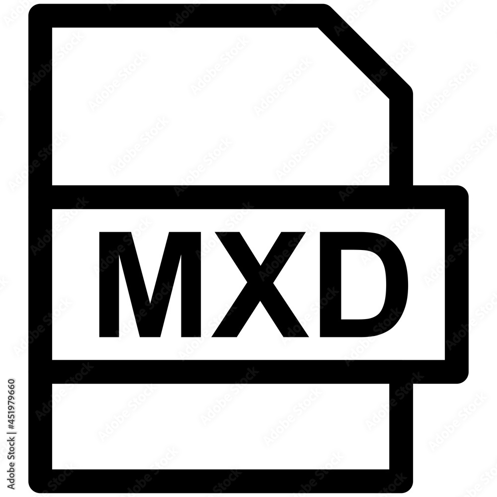 MXD File Format Vector line Icon Design MXD File Format Vector line Icon Design