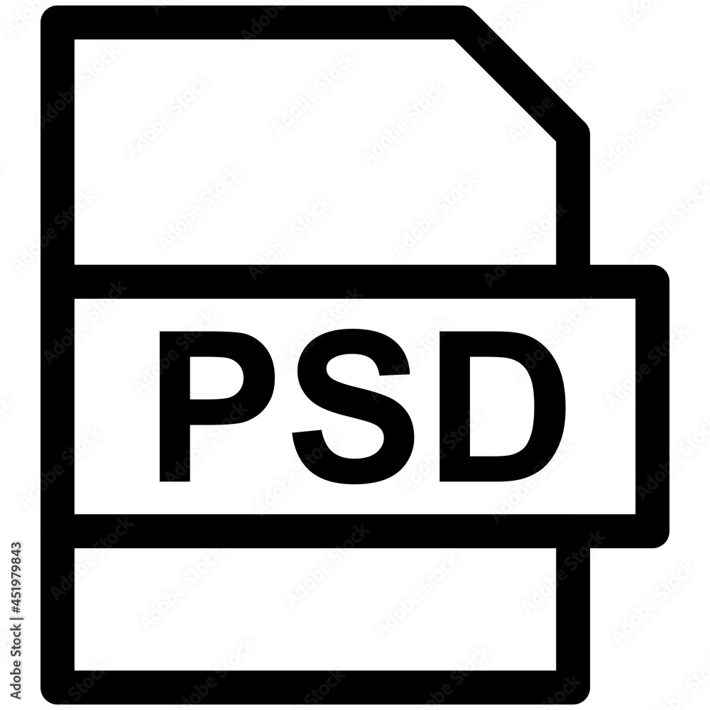 PSD File Format Vector line Icon Design PSD File Format Vector line Icon Design