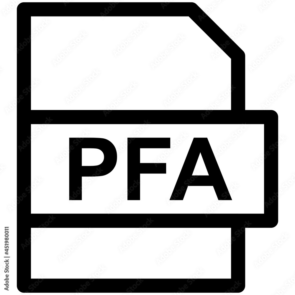 PFA File Format Vector line Icon Design PFA File Format Vector line Icon Design
